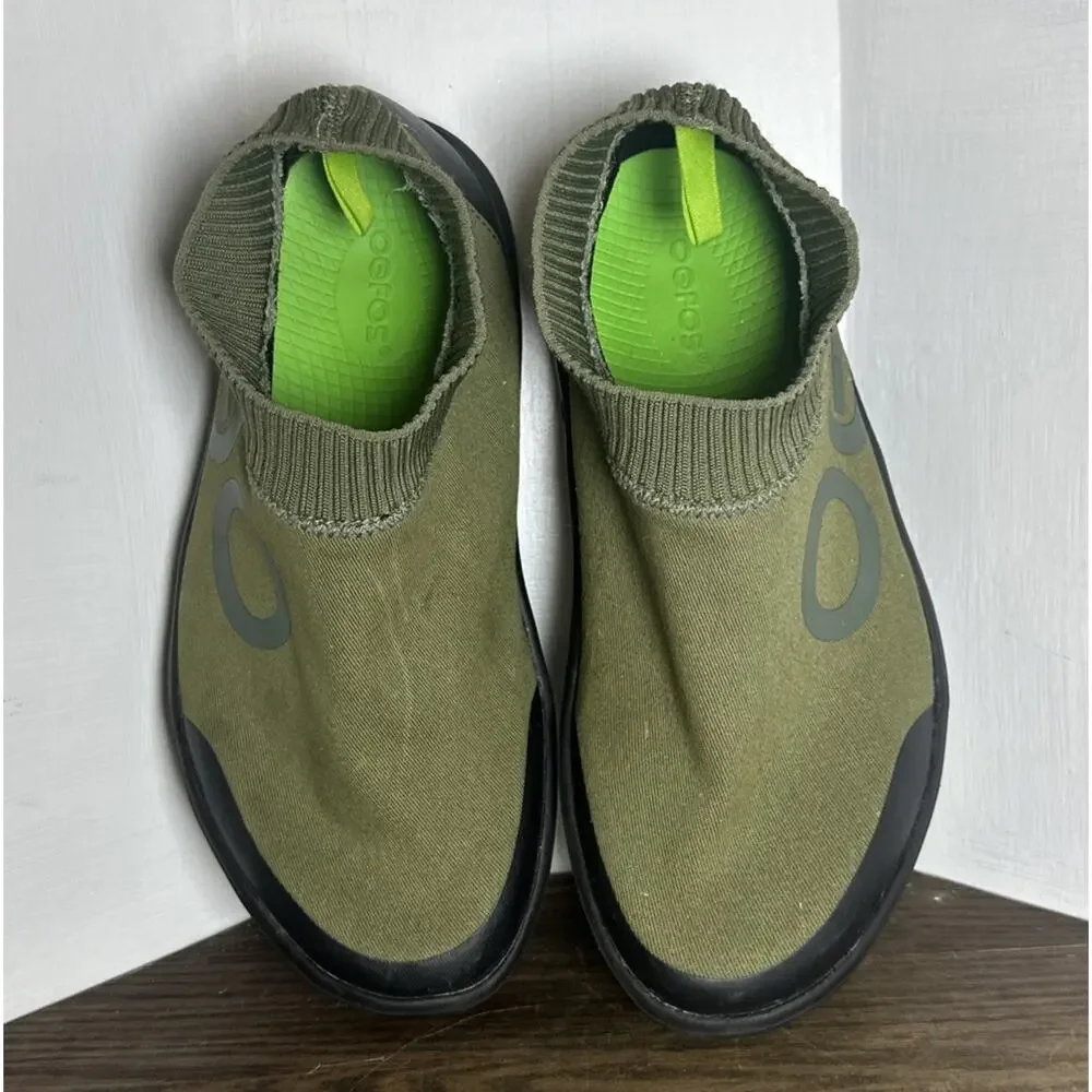OOFOS OOmg eeZee Men’s 8 Recovery Shoes Slip-On olive green Comfort Sneakers
